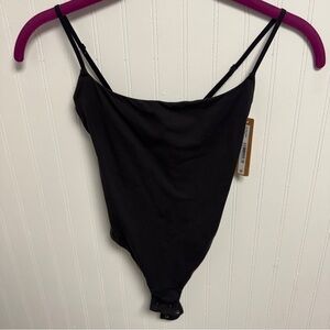 Skims Cami Thong Bodysuit Onyx XXS